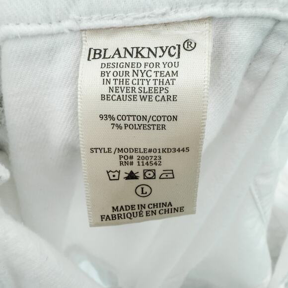 BlankNYC Overalls Womens Size Large White Cargo Y2K Style Baggy Utility Street - Picture 8 of 8